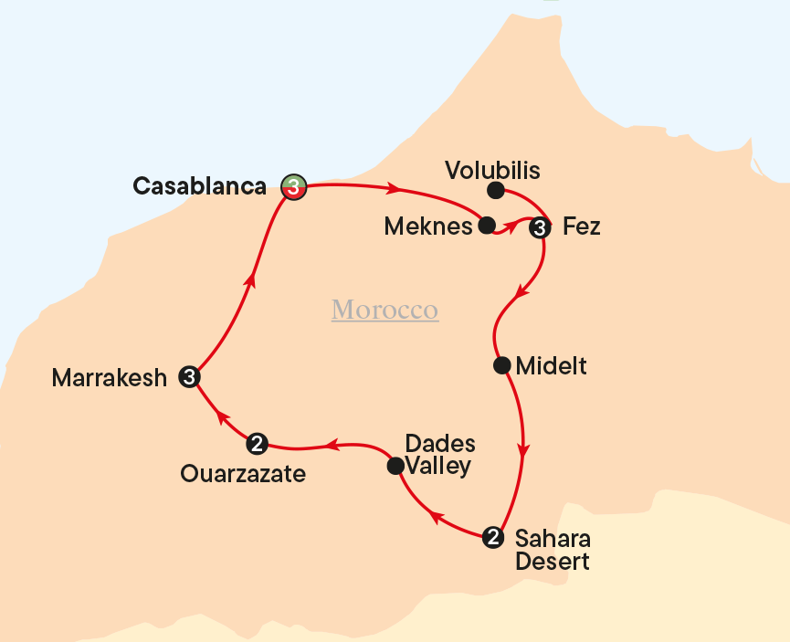 Map - Morocco In-Style
